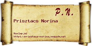 Prisztacs Norina névjegykártya